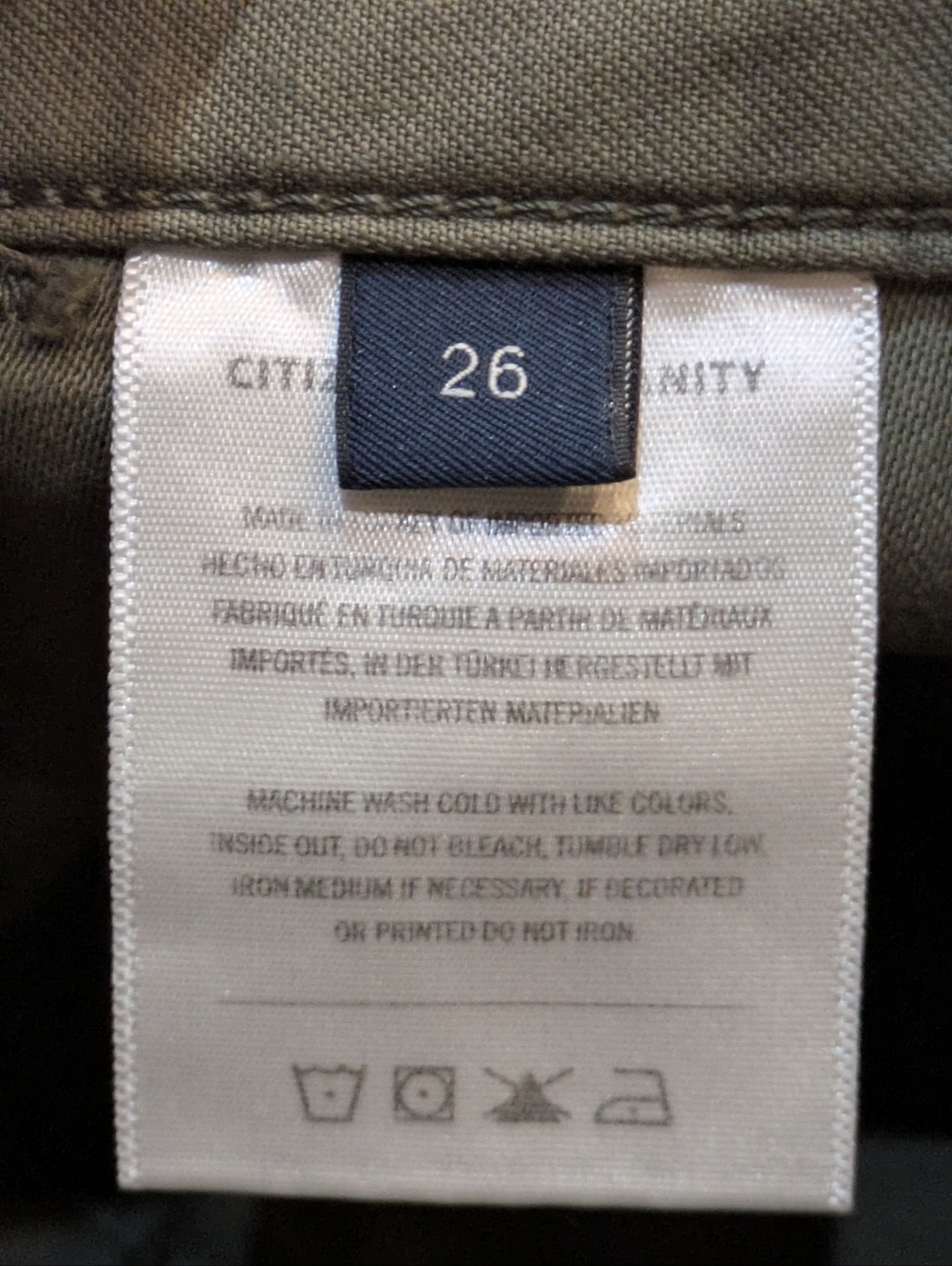 Citizens of Humanity Marcelle Cargo Barrel Pant Trouser in Dogwood Olive Sz 26 - Picture 11 of 16